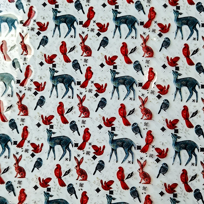 Old fashioned vintage print PVC Printing Faux Leather Sheets Bag Material Vinyl Fabric for DIY Bow Earring Making 46*135cm
