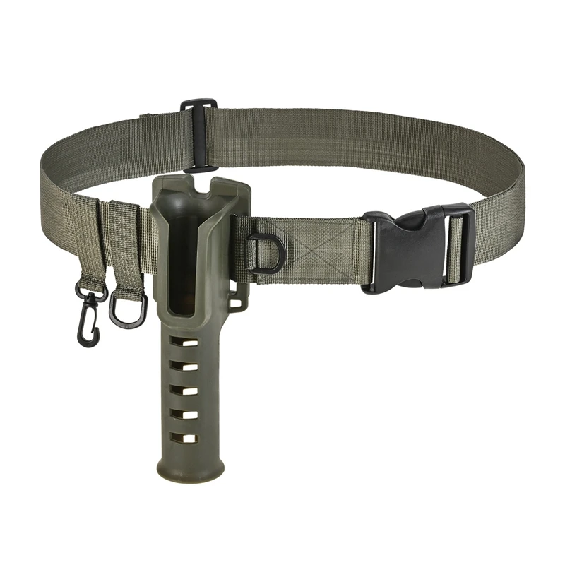 

Fishing Rod Holder ABS Fishing Rod Holder Belt Rod Holder Fishing Tackles Accessories Armygreen
