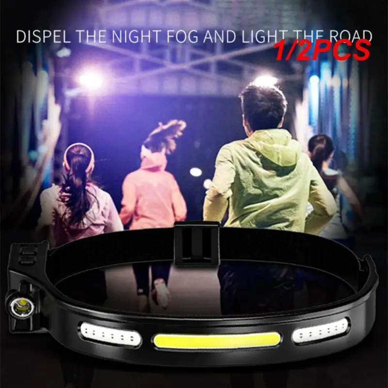 

HOT SALE COB LED Induction Riding Headlamp 1200mAh USB Rechargeable Hunting Flashlight Work Light 3 Modes Head Lamp