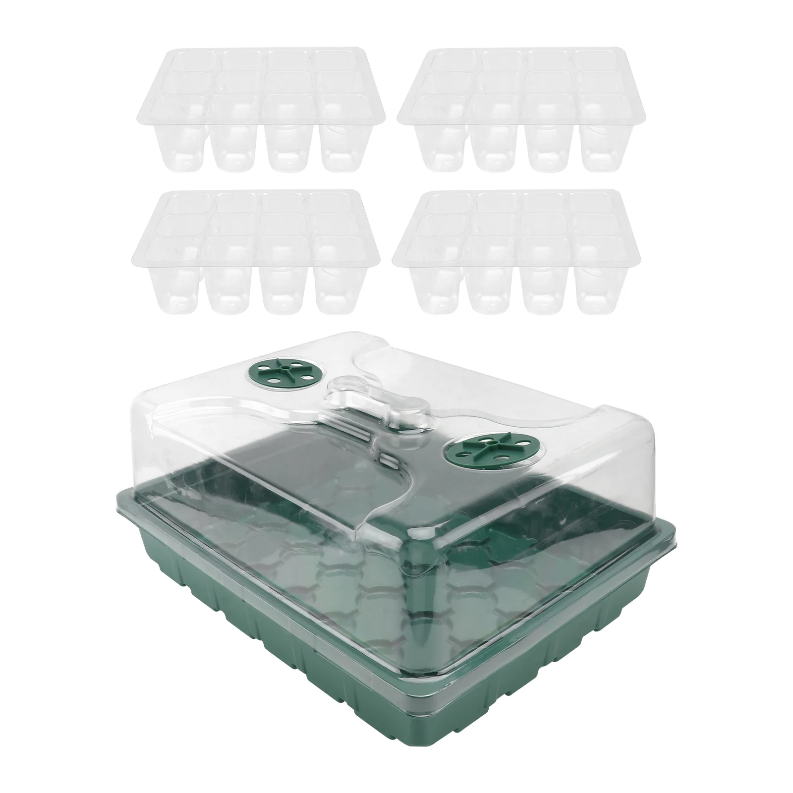 

1Set Practical Succulent Tray Creative Plant Germination Tray Green