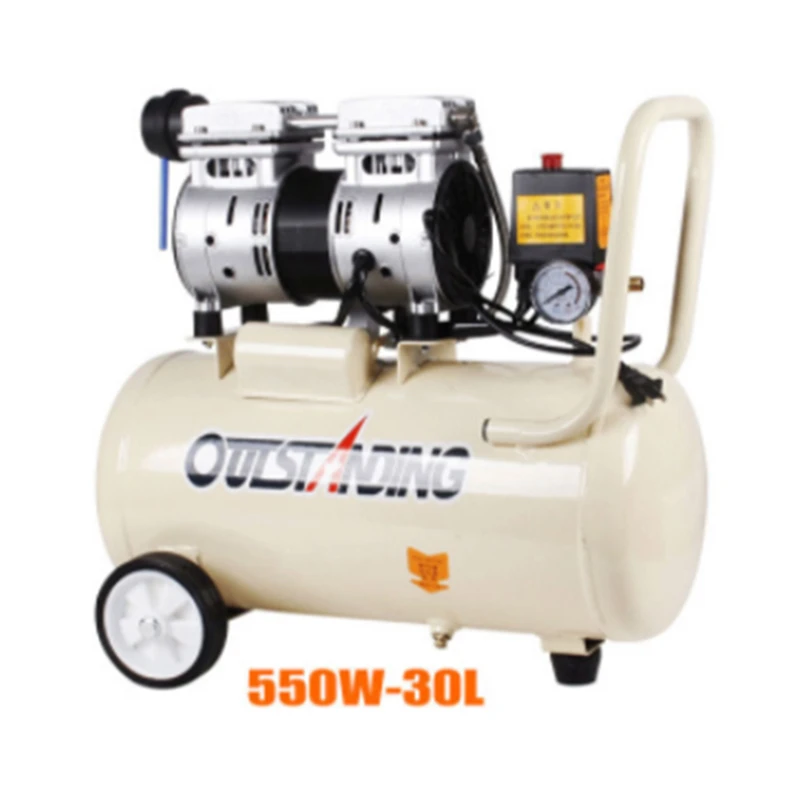

Metal Heavy Dury Double Low Noise Oilless Portable Air Compressor For Car