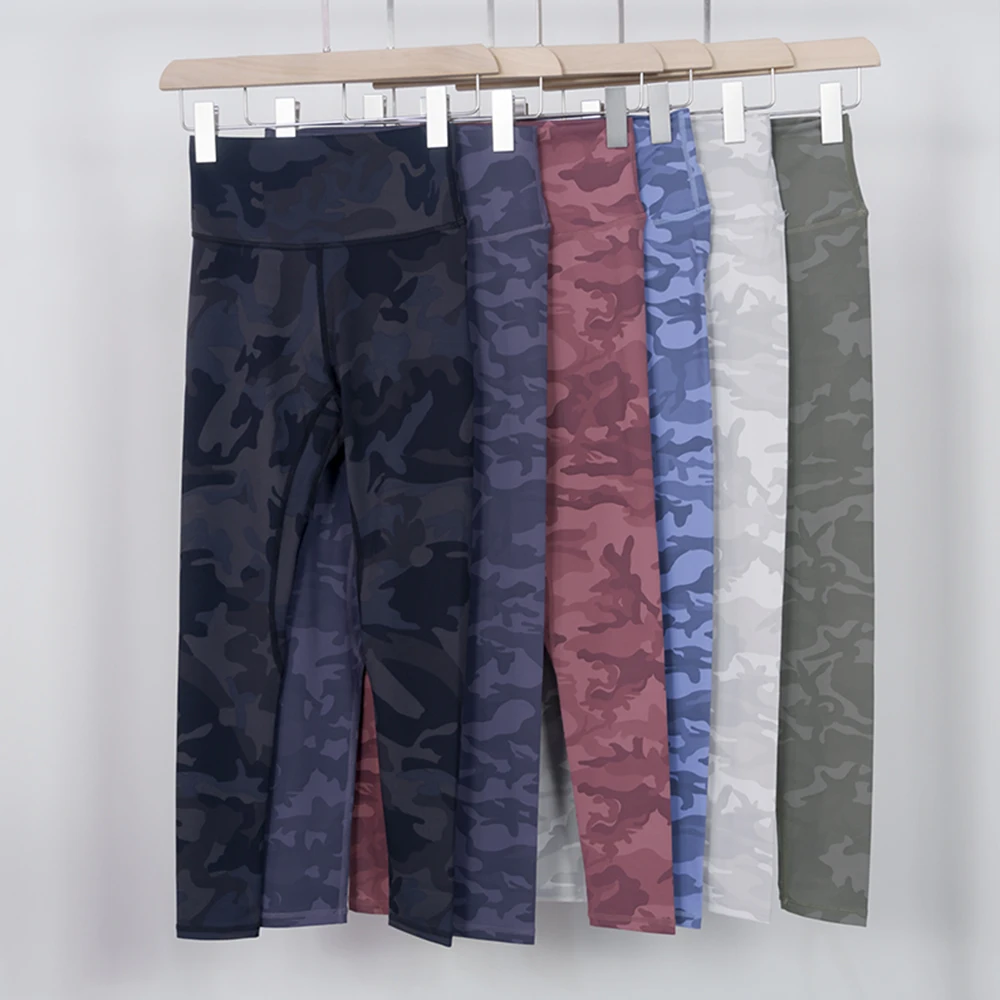 Camouflage Print LuLu Yoga Leggings Women Align High Rise Pant Sports Pants Tight Fit Leggings Workout Clothes for Summer