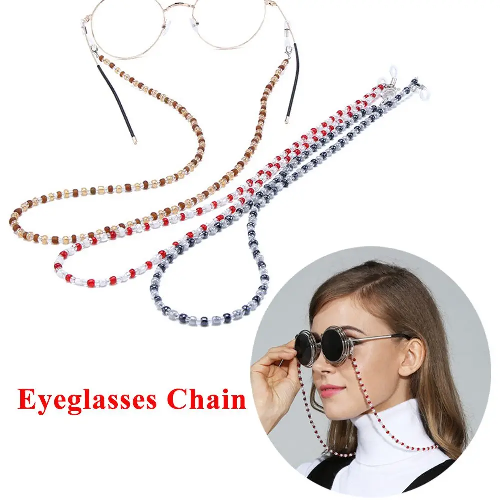 

Карамельные противоскользящие Акриловые Бусины, шейный ремешок, веревка для очков для чтения, Женский держатель для очков
