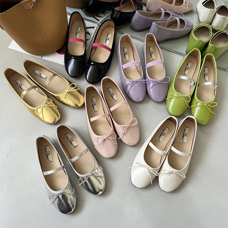 

2022 Summer Luxury Brand Designer Flat French Retro Mary Jane Shoes Moccasins Green Purple Beige Driving Loafers Granny Shoes