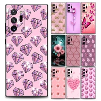 cute pink flower animals samsung case for note 8 note 9 note 10 m11 m12 m30s m32 m21 m51 f41 f62 m01 soft silicone cover