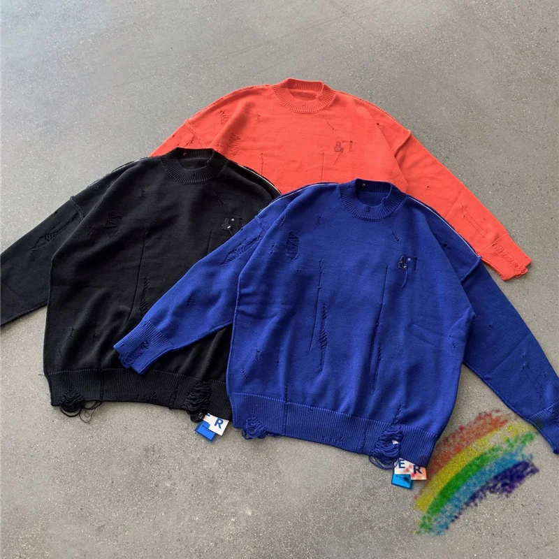 

Hole Tassel Ader Error Knit Sweaters Men Women 1:1 Best Quality Heavy Fabric Unisex Collar Crewneck Patch Adererror Sweatshirts