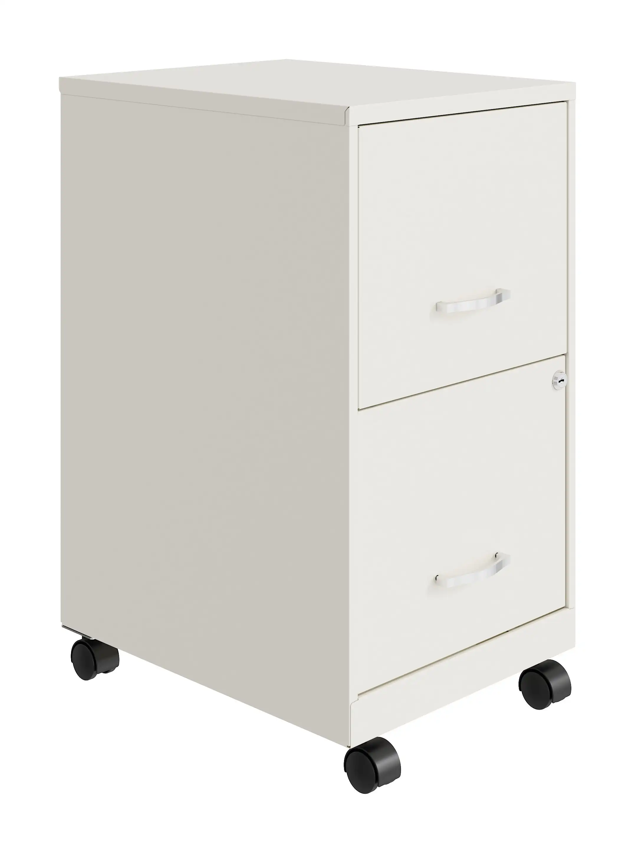

Deep 2 Drawer Mobile Letter Width Vertical File Cabinet, White