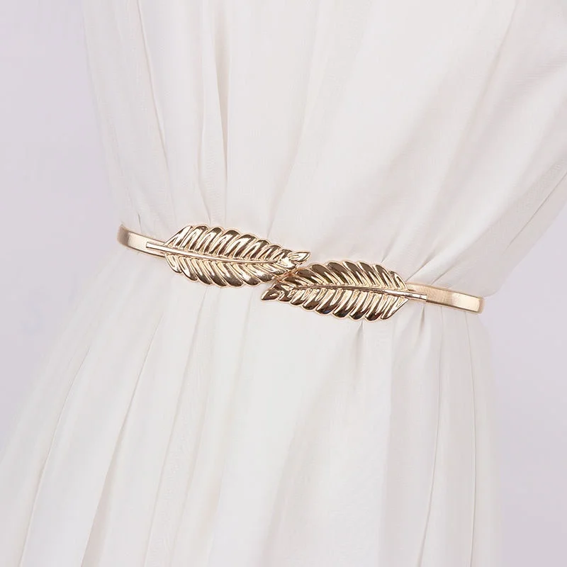 

70cm Women's All-Match Metal Elastic Waist Chain Dress Diamond-Embedded Pendant Belt Fashion Accessories