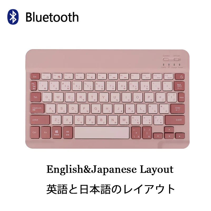 Купи Portable 10 Inch Wireless Bluetooth Keyboard Japanese Keypad Ultra Thin Mini Silent Keyboard For iPad Laptop Apple Android PC за 1,037 рублей в магазине AliExpress