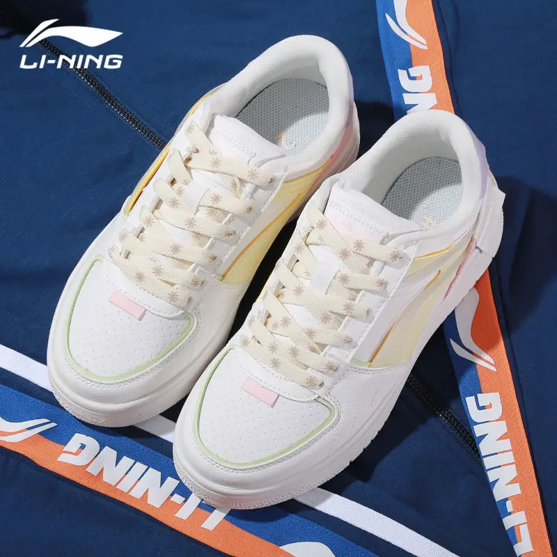 2023 Li Ning board shoes women's casual shoes new low-top anti-slip light soft student women's shoes sports shoes