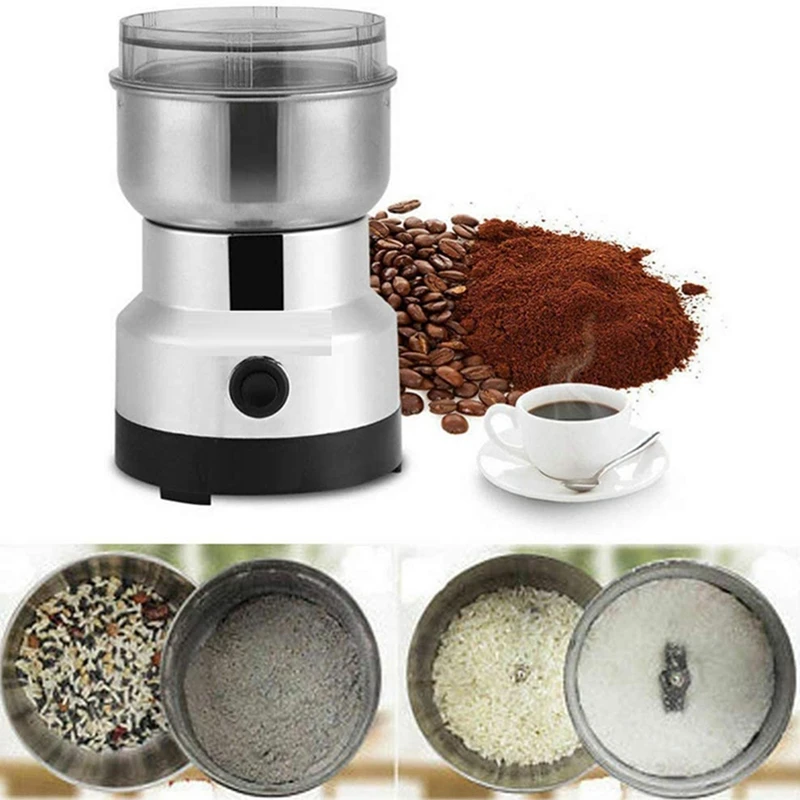 Кофемолка электрическая портативная бытовая машина для измельчения перца и