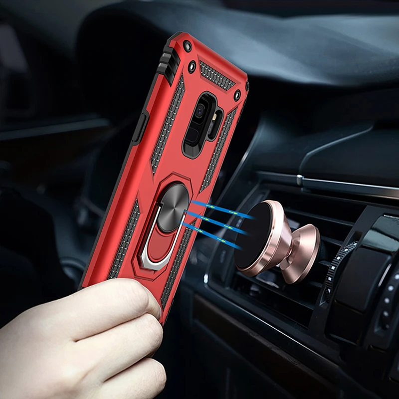 Shockproof Magnetic Case For Samsung Galaxy S22 S21 S20 FE Ultra A52 A72 S10 S9 Plus S10E Note 20 9 S20FE Ring Holder Covers