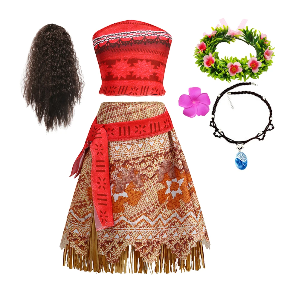 Фэнтезийное платье с кисточками Моаны Вайаны