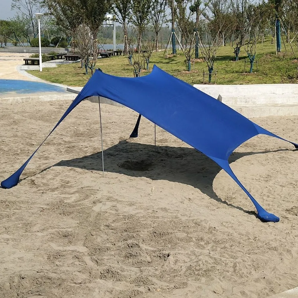 

Family Portable Awning Waterproof Tarp Tent Shade Outdoor Camping Canopy Windproof Tent Tourist Beach Sun Shelter 210*170*150cm