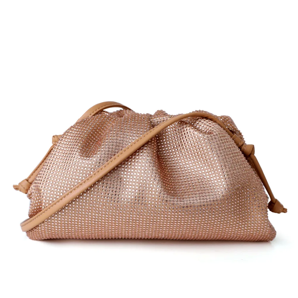 

Women Fashion Shining Dumpling The Pouch Messenger Bag Evening Party Bags Lipstick Purses Pillow Shoulder Bag Handbags 2022