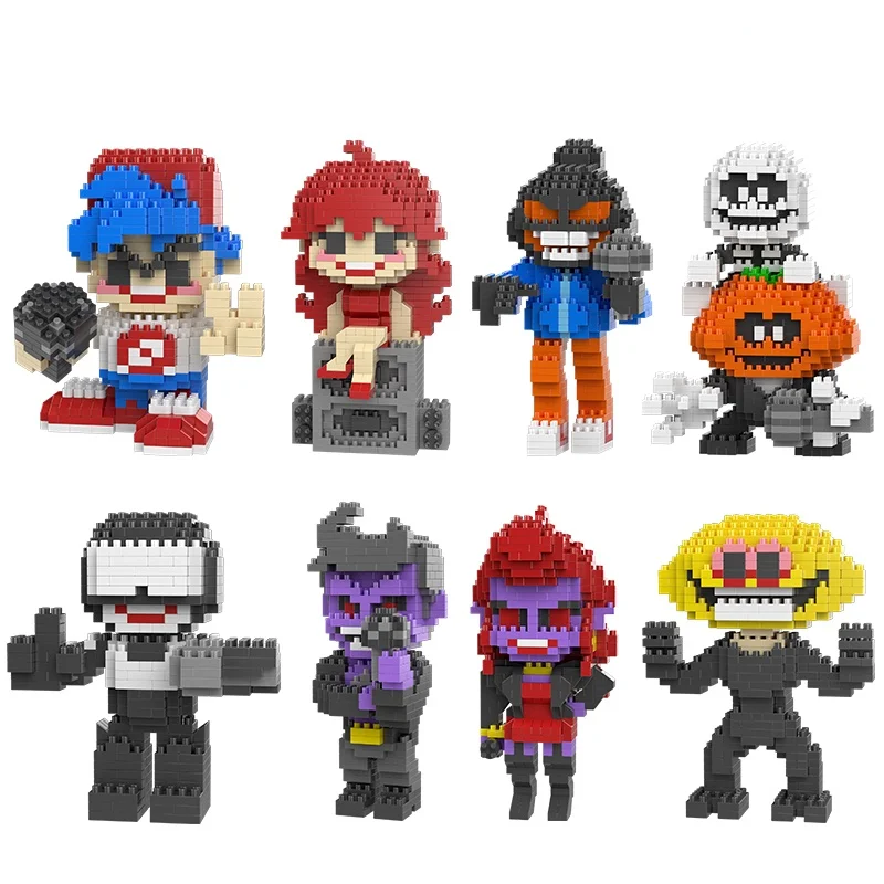 

Scblock Diamond Particle mini Building Blocks Toys Cartoon Funk Assembling Minifigures Model Gifts for child