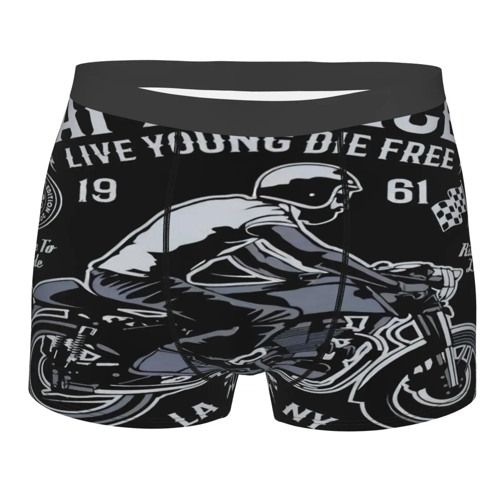 

Мужские мотоциклетные трусы Cafe Racer, трусы-боксеры, мужские шорты с карманом, модное нижнее белье для мужчин, длинный комплект