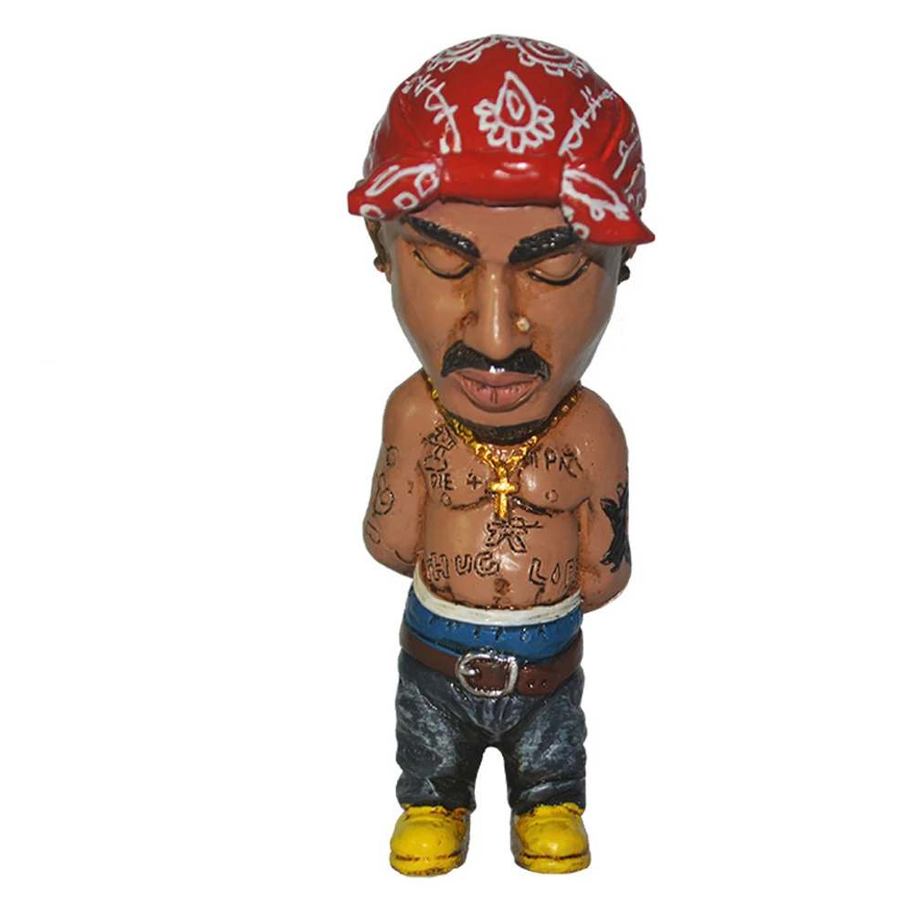 

Hot World Famous People Statue Legend Singer Hip Hop Rapper Tupac Amaru Shakur 2PAC Figure Model Toys Gift Collection