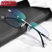 chashma men colored dark lenses eyeglasses rimless glasses frame clear lenses quality optical titanium eyewear
