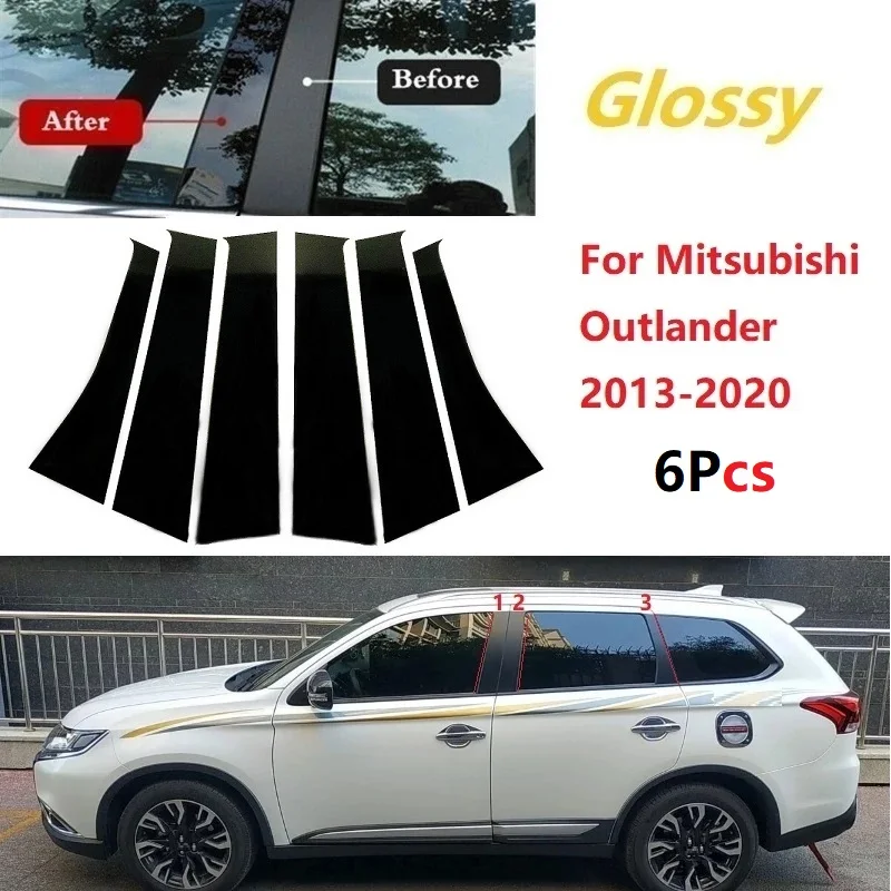 Новое поступление Лидер продаж 6 шт. полированных столбов для Mitsubishi Outlander 2013-2020