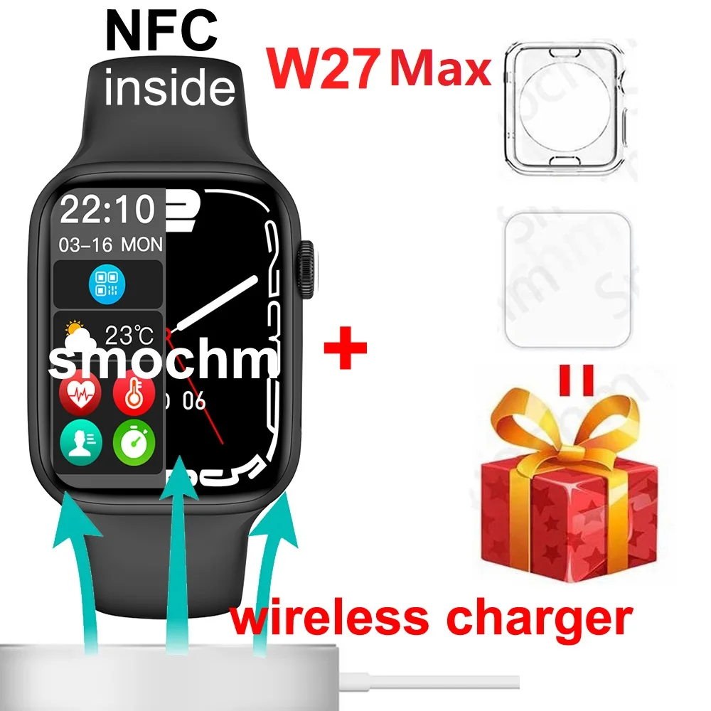 Водонепроницаемые Смарт-часы Smochm IWO14 W27Pro W27 максимальное расстояние 45 мм NFC -
