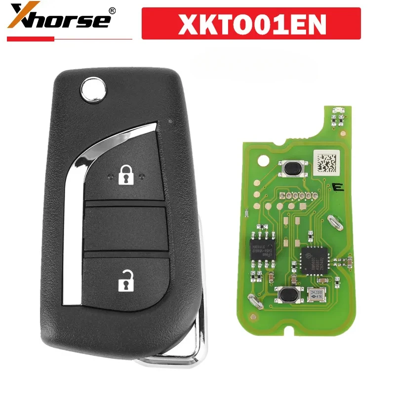 Xhorse XKTO01EN Универсальный дистанционный ключ для Toyota 2 кнопки VVDI Key Tool и VVDI2 5 шт./лот