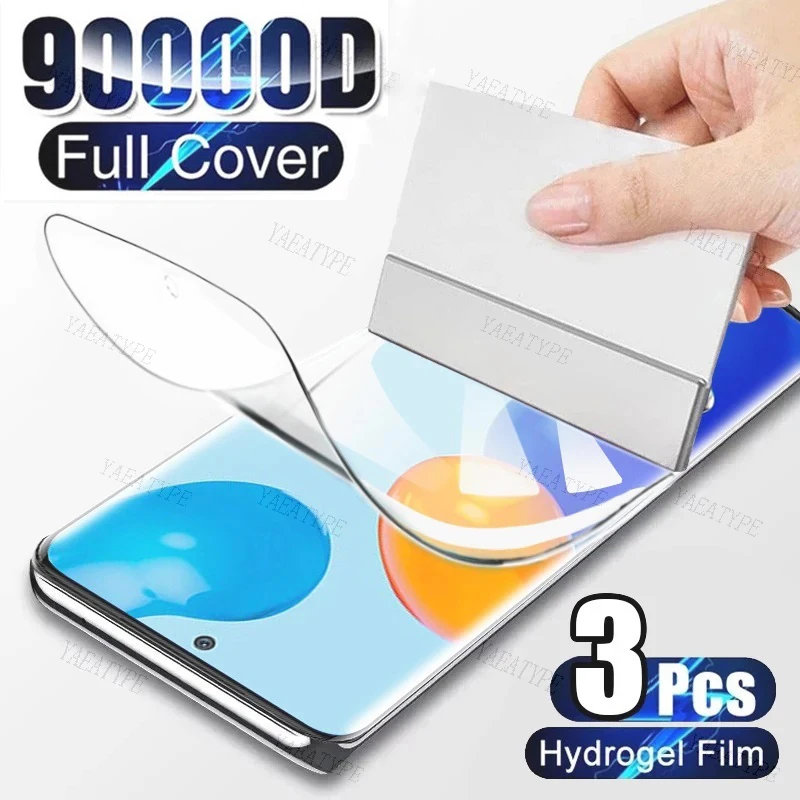 

3Pcs Hydrogel Film For Xiaomi Redmi Note 11 10 9 8 Pro Screen Protector For Poco F5 X5 X3 X4 F4 F3 F2 Pro GT Protection Film