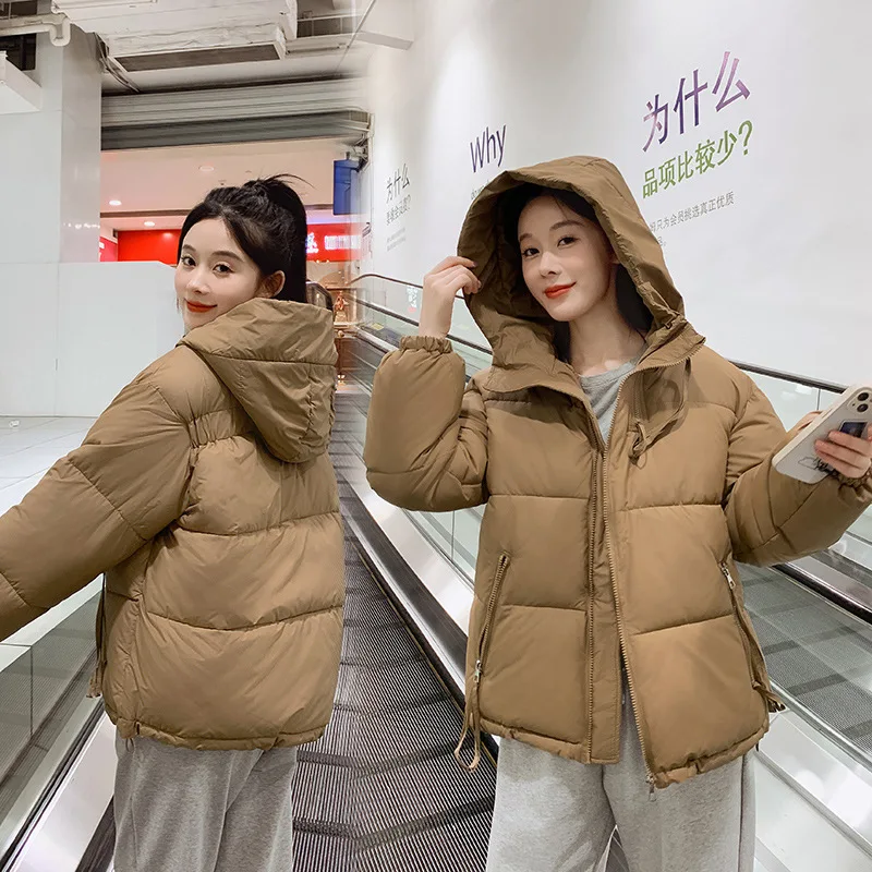 

Пуховик зимний женский, свободная Студенческая хлопковая куртка, Дизайнерская куртка, нишевая хлопковая куртка