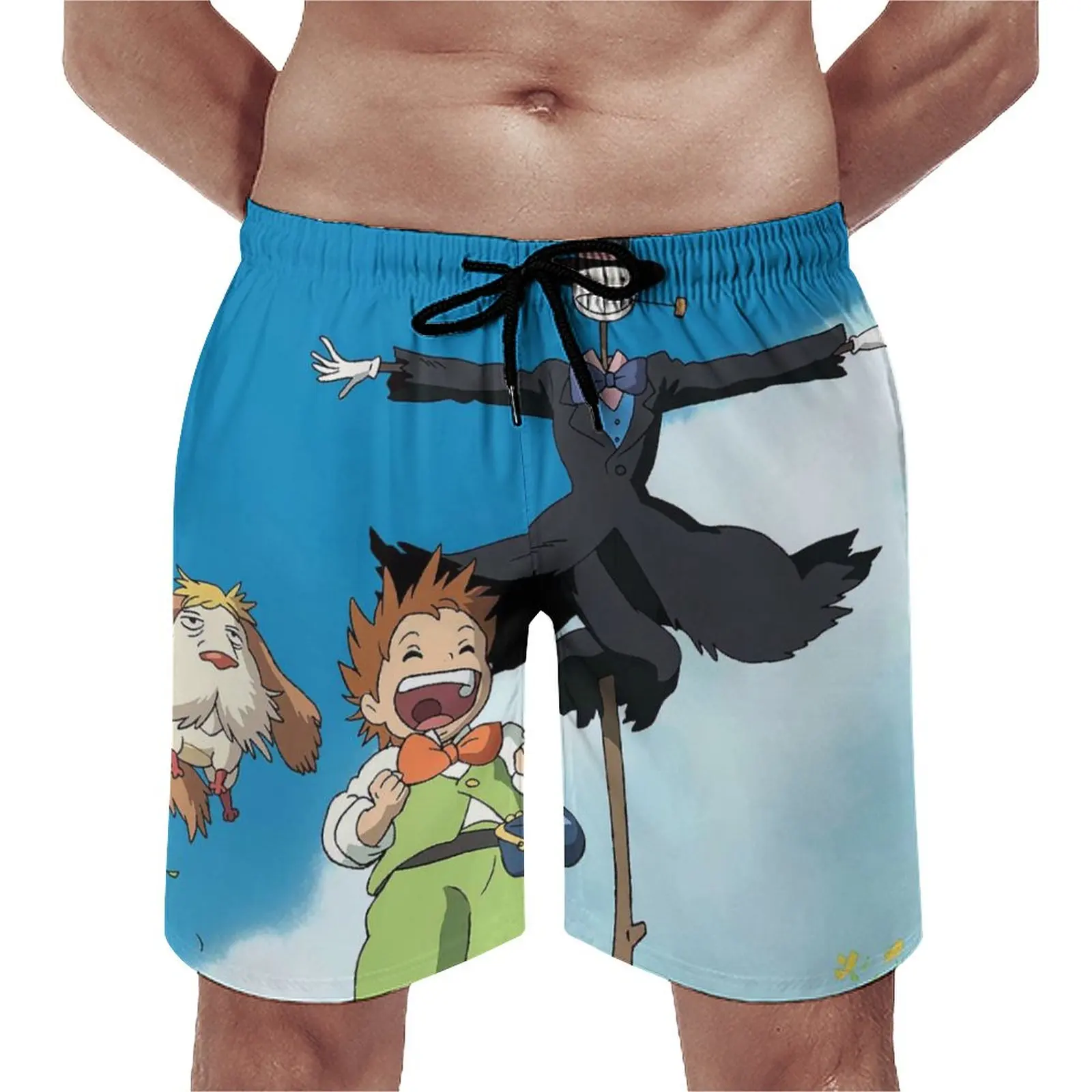 

Board Shorts Howls Moving Castle Casual Swim Trunks Markl Turnip Head Fast Dry Running Surf Hot Sale Plus Size Board Short Pants