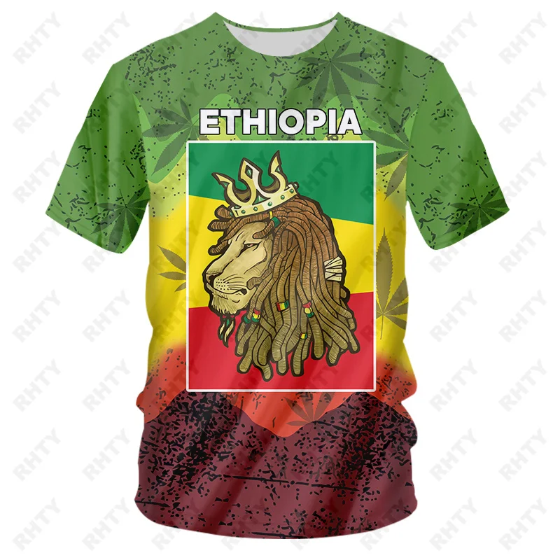 

Футболка в эфиопском стиле с надписью «Лев Джуды»