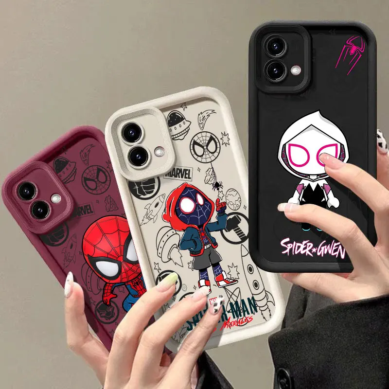Фото Чехол для телефона SPIDERMAN Miles Morales Gwen для Motorola Moto G06 G56 G86 G96 G100 Edge 60 70 Fusion 50 Pro 40 Neo G85 G84 G75 №2