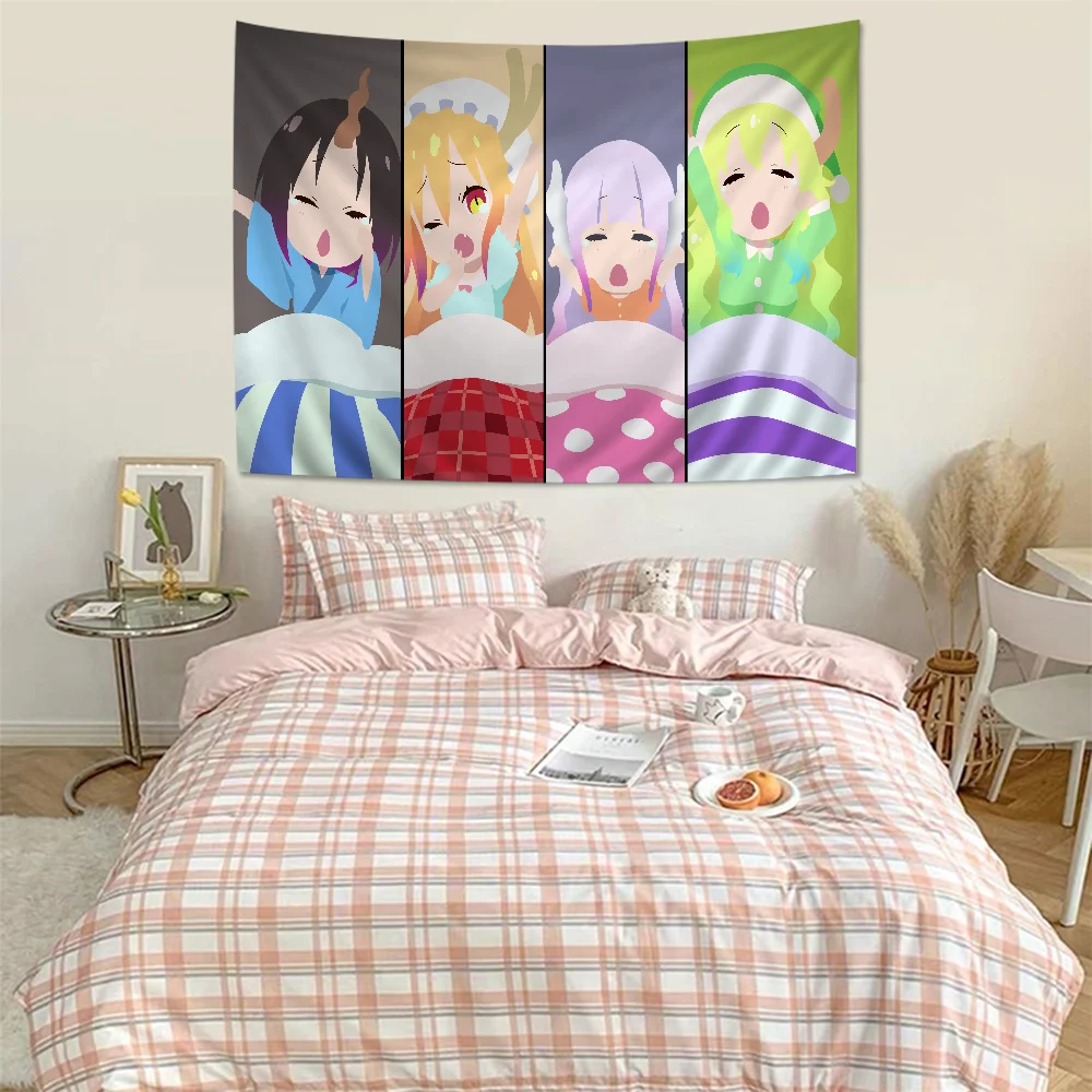 Настенные подвесные гобелены в стиле хиппи с аниме Miss Kobayashis Dragon Maid D для гостиной