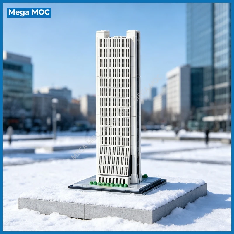 Фото Конструктор Sompo Japan: Небоскрёб-диорама MOC, архитектурная модель для самостоятельной сборки №1