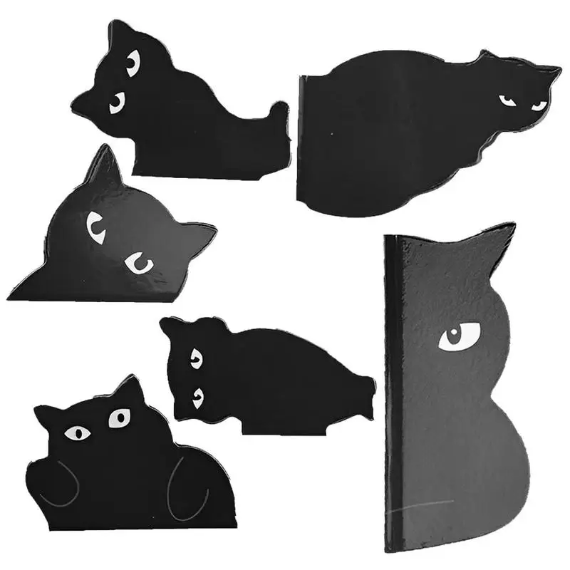 

Magnetic Page Markers 6 Pieces Black Cat Cute Bookmarks For Women Pet Magnet Book Markers For Kid Students Teacher Reading