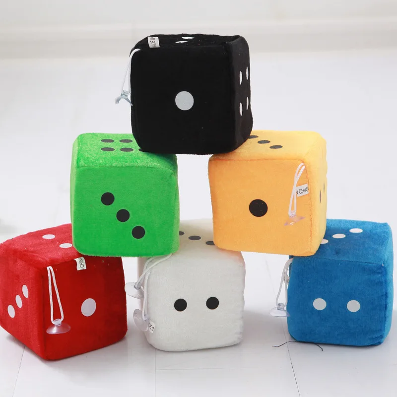 

Plush Dice For Car Pendant Automobiles Rear View Mirror Charms Hanging Suspension Ornaments car decoration accessories