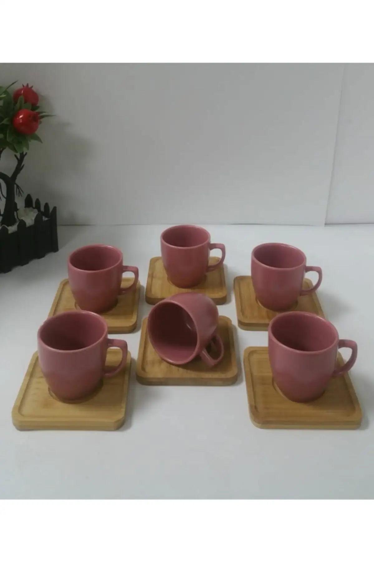 

Amazing Turkish Greek Arabic Coffee & Espresso Cup Set MTR Bamba Coffee Set 6 Psc. Brown
