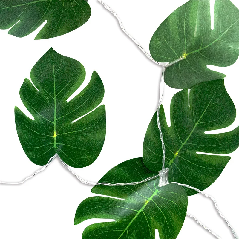 1.5/3м Гирлянда из тропических пальмовых листьев с лампой, искусственная черепаха на светодиодной гирлянде, Гавайская вечеринка на пляже, свадебное украшение.