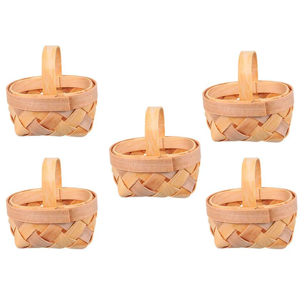 

5 шт. Мини Корзина Декор бамбуковые корзины праздничная подарочная упаковочная корзина