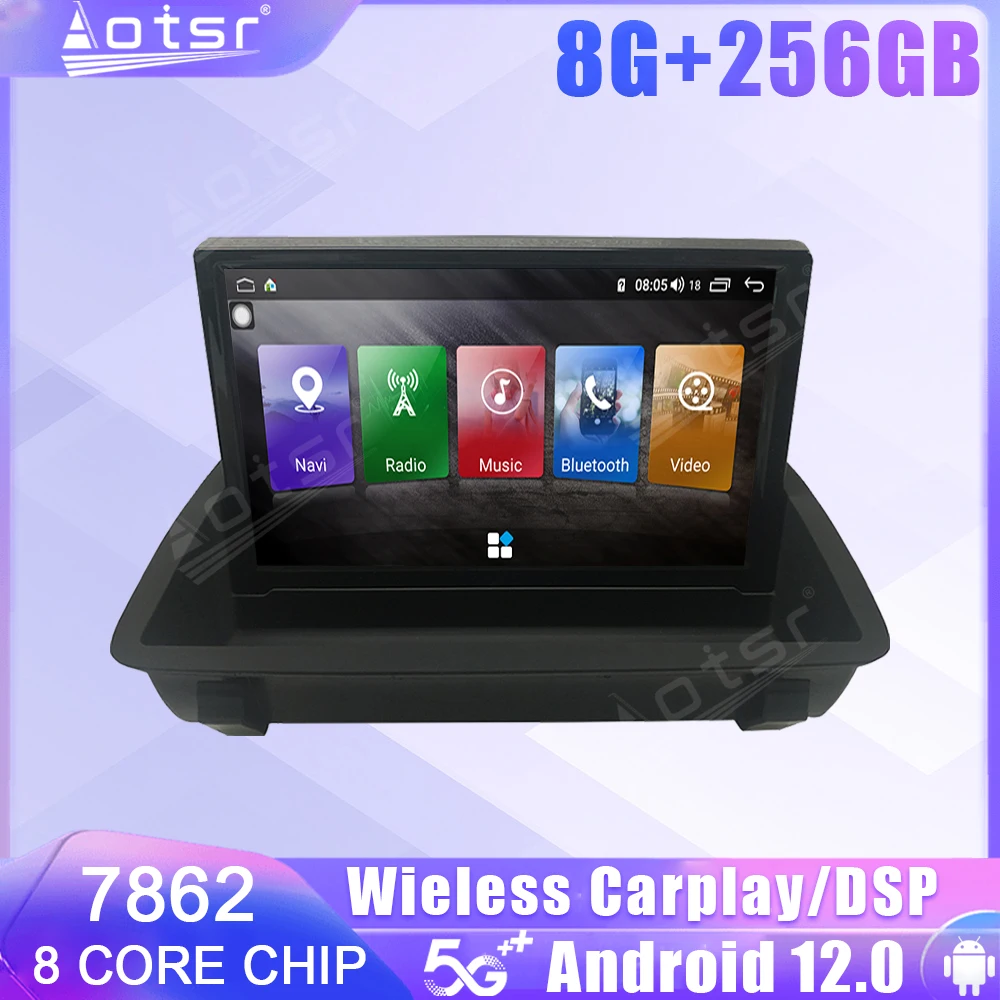 Автомобильное радио с сенсорным экраном Android 12 для Audi Q3 A1 2013 2014 2015 2016 2017 2018 GPS 5G Carplay