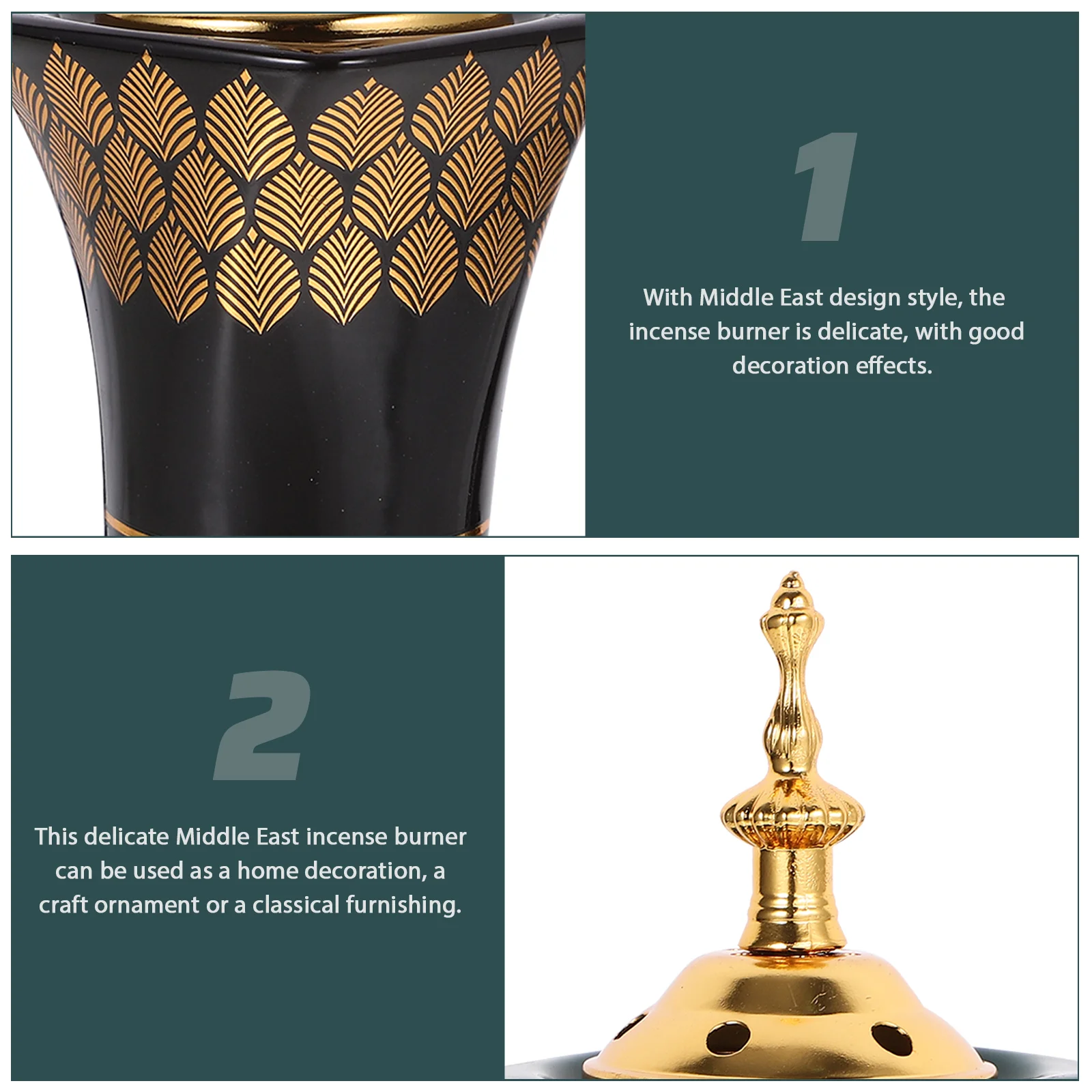 Железная керамическая электрическая курильница для украшения дома средняя