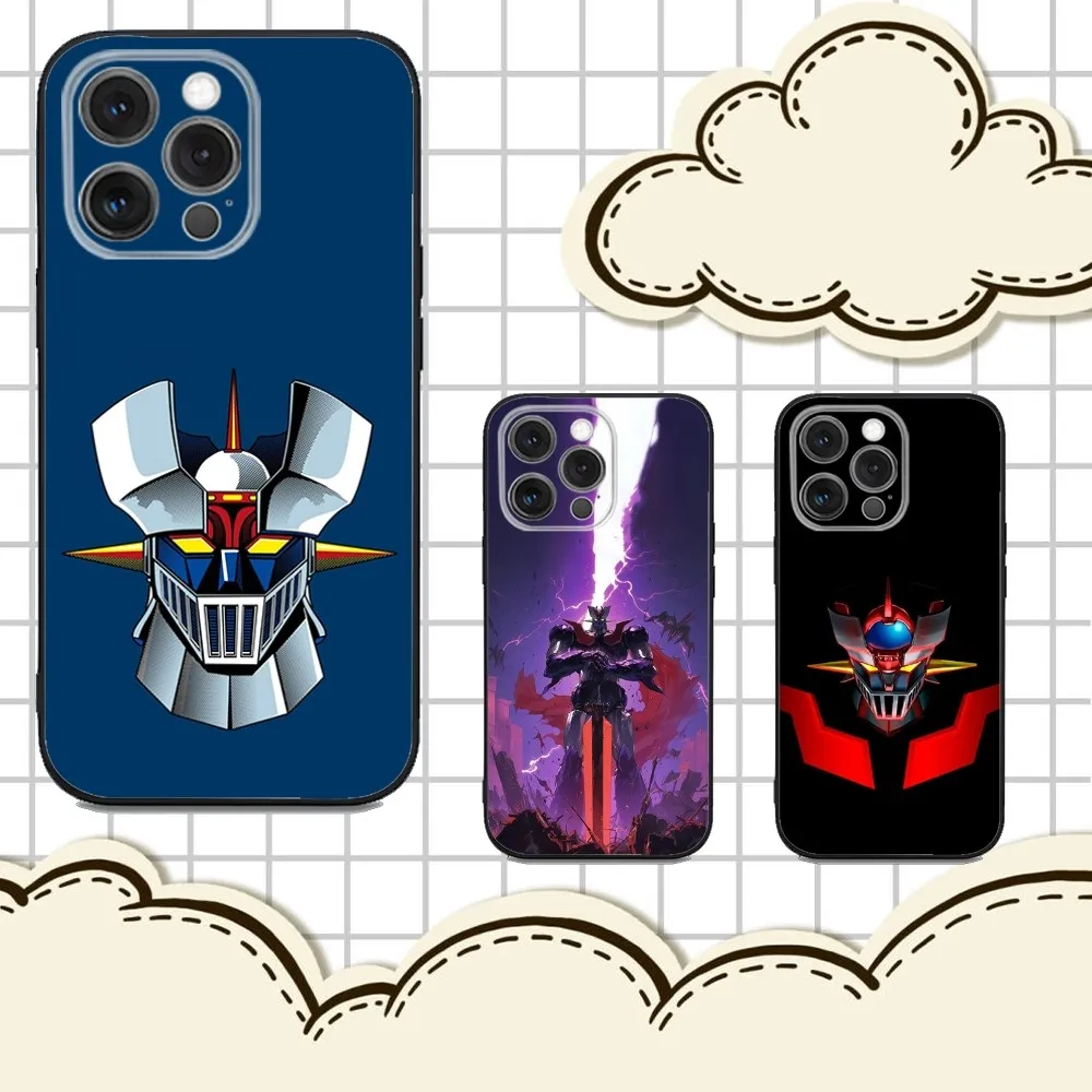 Фото Чехол для телефона M-Mazinger Z Robot для iPhone 16e,16,15,14,13,12,11,Pro,X,XS,Max,XR,Plus,Mini Soft Black Cover №1