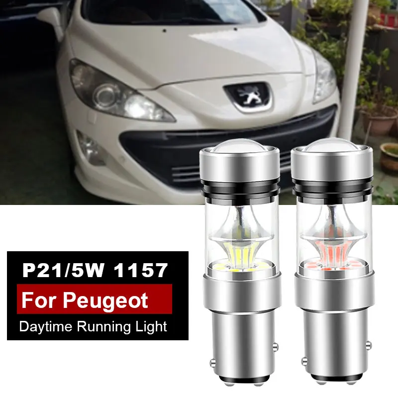 

2x CANbus P21/5W Led Car 1157 BAY15D Projector Lights For Peugeot 408 308 3008 RCZ Led DRL Daytime Running Lamp