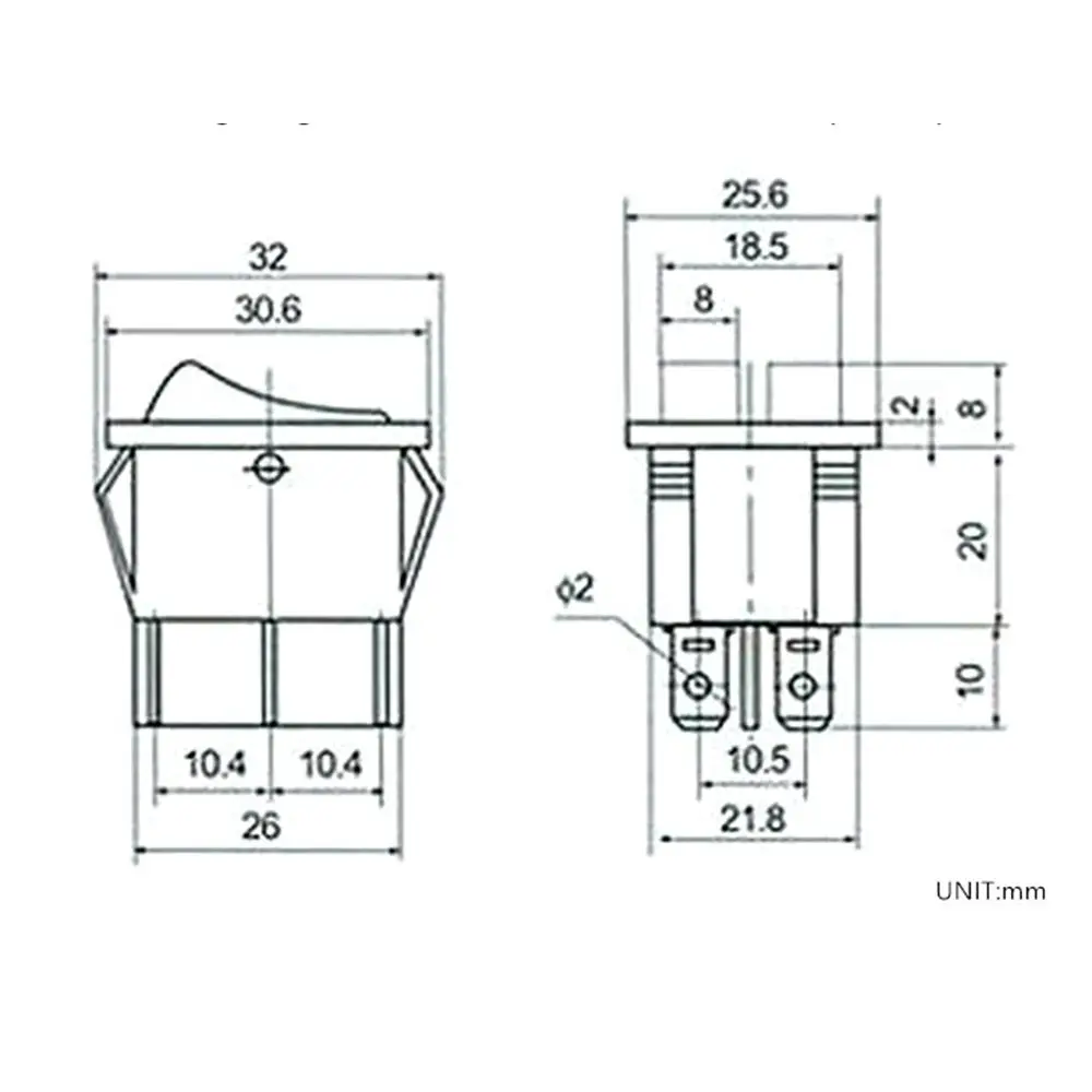 4 шт. водонепроницаемый самосброс светильник кой 2 Позиции двойной клавишный