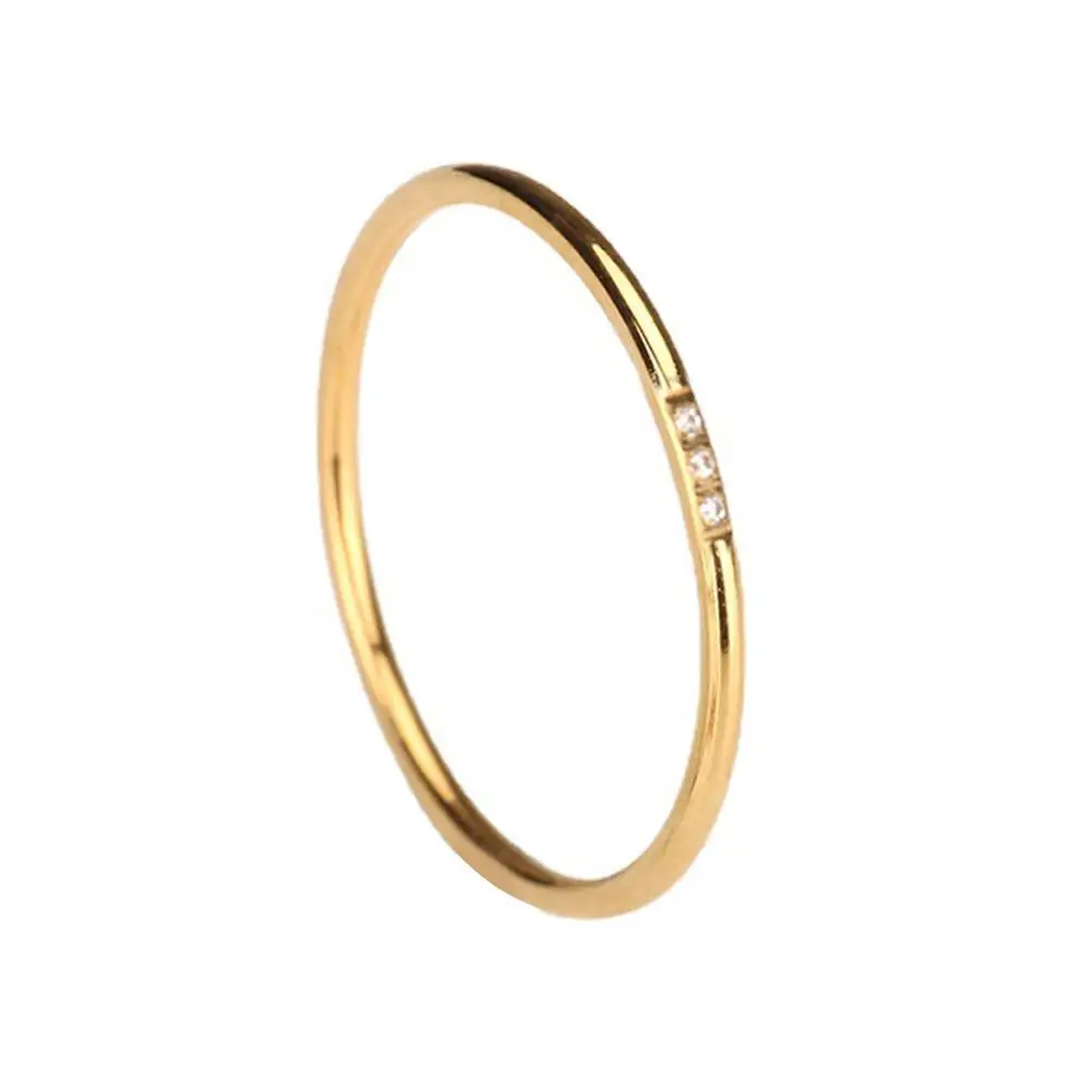 Новые простые кольца из нержавеющей стали золотого цвета антиаллергенные