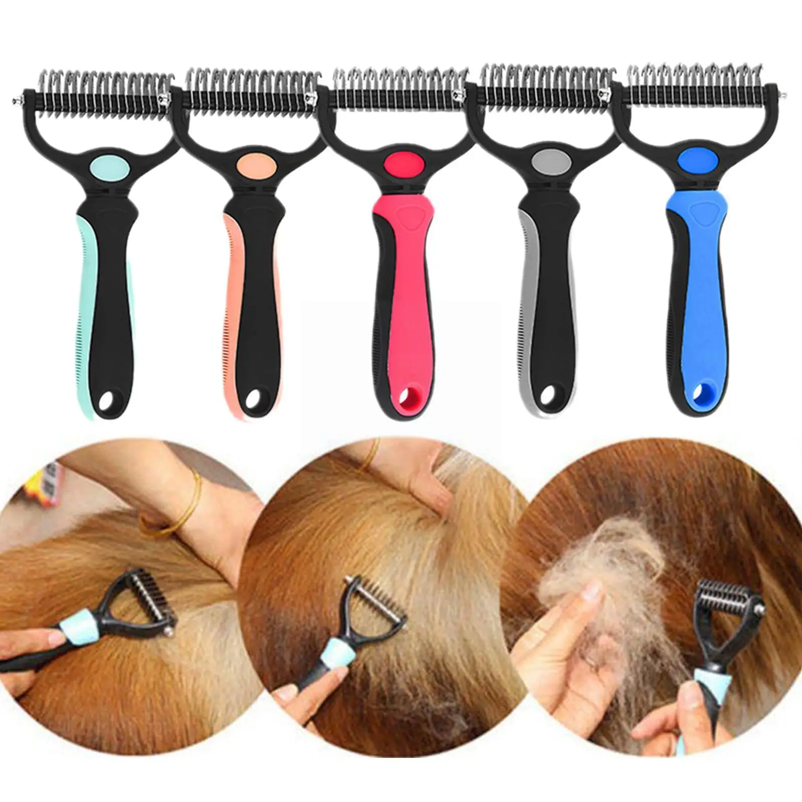 

Расческа для удаления шерсти домашних питомцев, расческа для кошек и собак, нижняя щетка, грабли для вычесывания, товары для собак, длинные в...