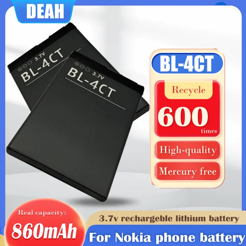 Аккумуляторная литиевая батарея для телефона Nokia 3 7 860 s 7310c 5310 5300XM 6730C 7212C 1-5 шт. -