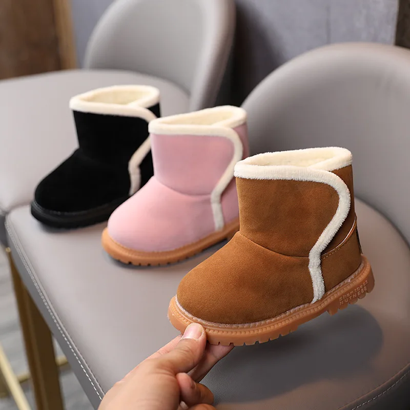 

Children's Snow Boots 2022 Winter New Baby Snow Boots for Girls Boys Fur Warm Plush Winter Shoes Kids Warm Cotton Shoes Boots