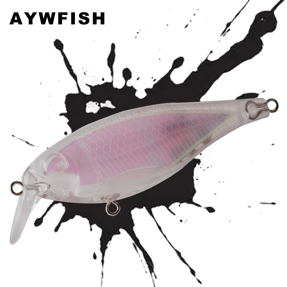 

AYWFISH 10PCS/LOT Unpainted Shovel Diver Crankbait Float 9CM 10.5G Bass Crank Hard Body Blank For Fishing Lure Custimized