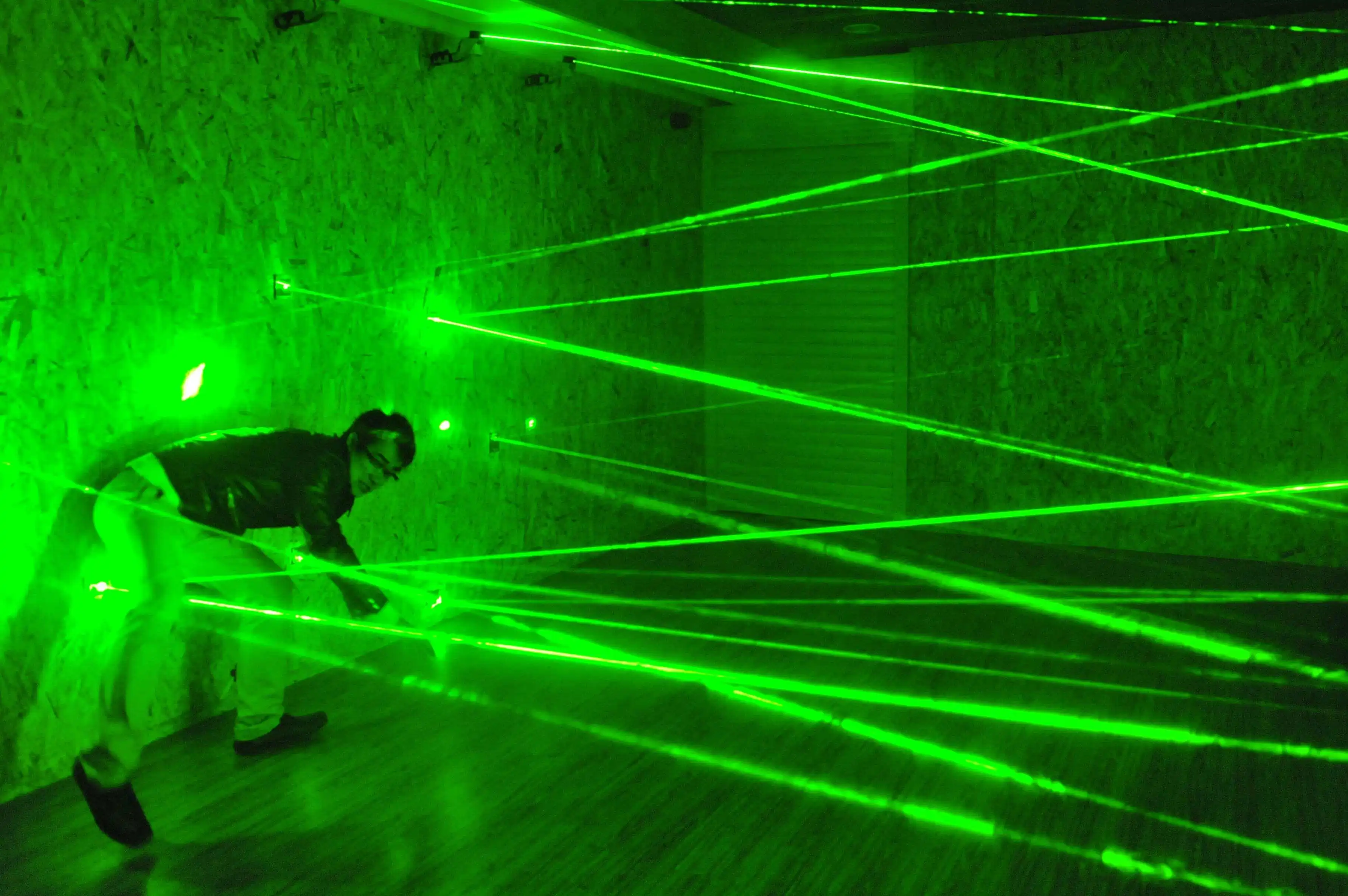 laser array for escape room game adventurer prop laser maze Chamber secrets game intresting and risking green laser game