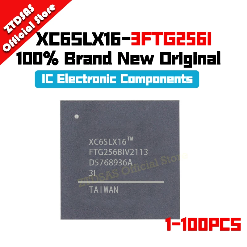 

1-100Pcs New Original XC6SLX16-3FTG256I XC6SLX16-3FTG256 XC6SLX16 XC6SLX XC6SL XC6S IC MCU FTBGA-256 Chip